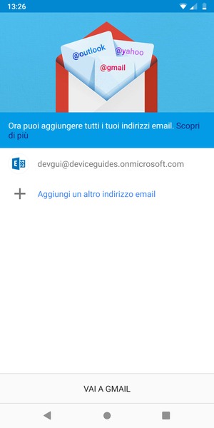 Seleziona VAI A GMAIL