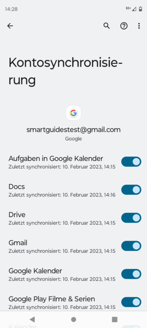 Wählen Sie die Menü-Taste