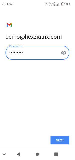 Enter your password and select NEXT