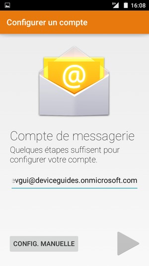 Saisissez votre adresse e-mail et sélectionnez SUIVANT