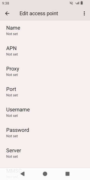 Enter Internet information