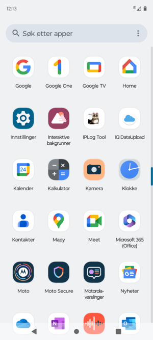 Bla til og velg Innstillinger