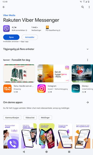 Velg Åpne