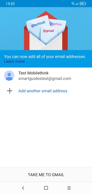 Select TAKE ME TO GMAIL