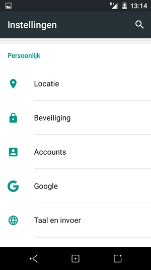 Scroll naar en selecteer Beveiliging
