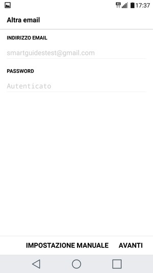 Seleziona AVANTI