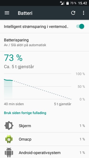 Velg Batterisparing