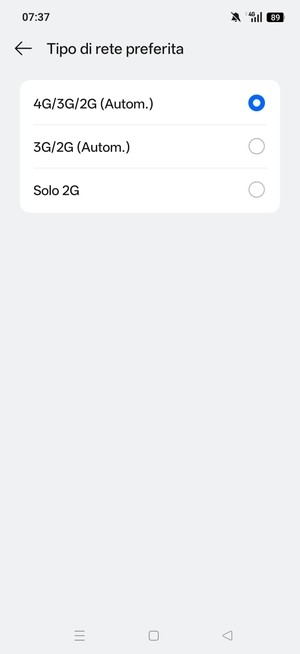 Seleziona la tua opzione preferita