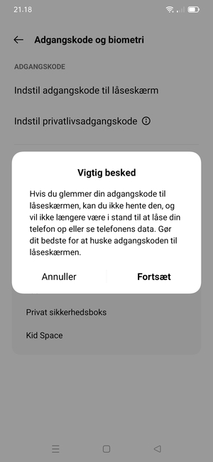 Vælg Fortsæt