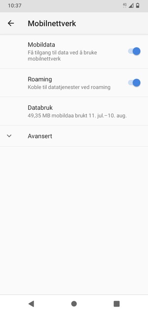 Slå Roaming på eller av