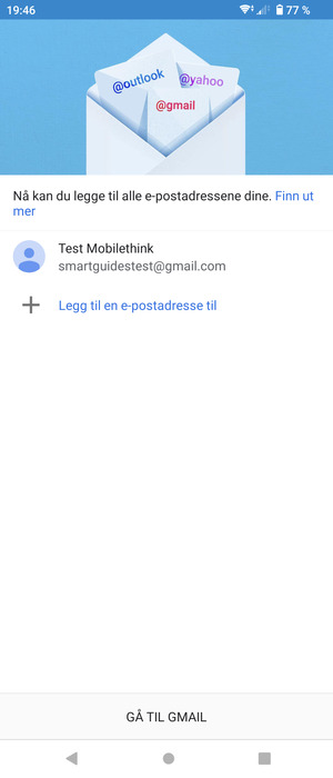 Velg GÅ TIL GMAIL