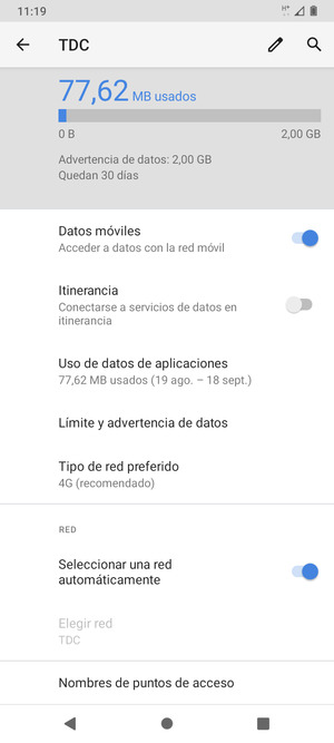 Desplácese y seleccione Nombres de puntos de acceso
