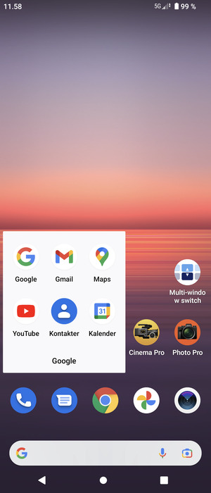 Vælg Gmail