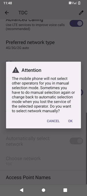 Select OK