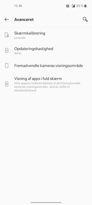 Vælg Opdateringshastighed