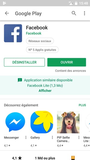 Sélectionnez OUVRIR