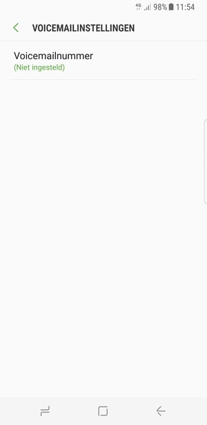 Selecteer Voicemailnummer
