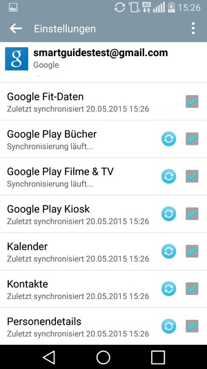 Ihre Kontakte von Google werden nun auf Ihr Handy synchronisiert
