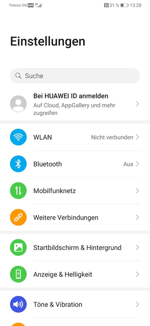 Wählen Sie Mobilfunknetz