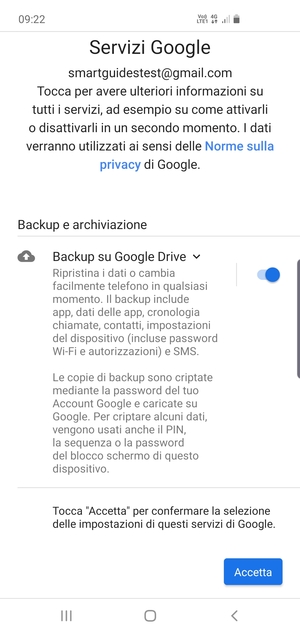 Seleziona Accetta