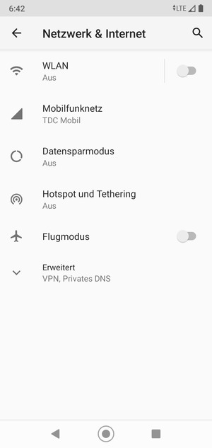 Wählen Sie Mobilfunknetz