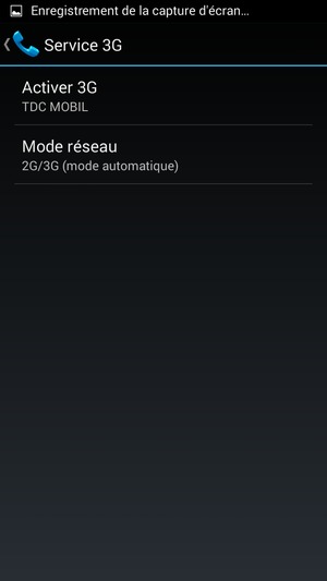 Sélectionnez Mode réseau