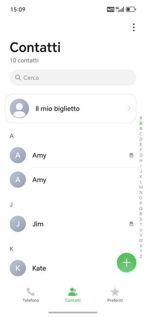 Seleziona il tasto Menu