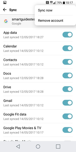 Select Sync now