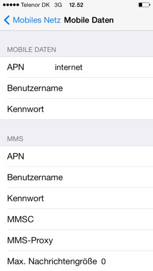 Geben Sie Internet-Informationen ein