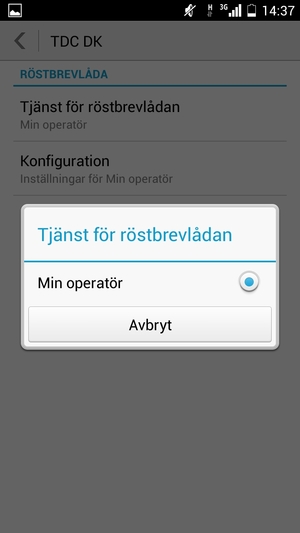 Välj Min operatör