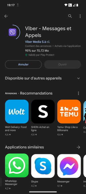 Veuillez attendre la fin de la procédure d'installation