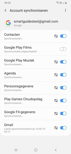 Uw gegevens worden gesynchroniseerd