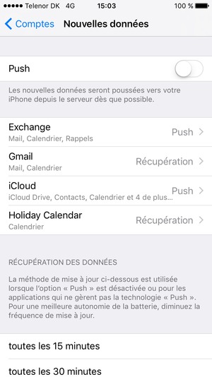 Désactiver Push