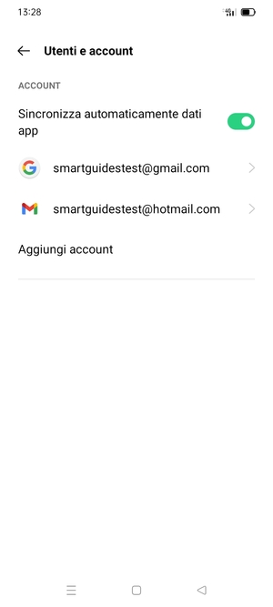 Seleziona il tuo account Google