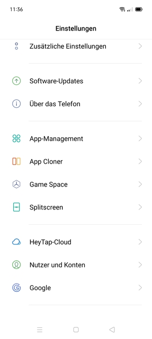 Scrollen Sie und wählen Sie Software-Updates