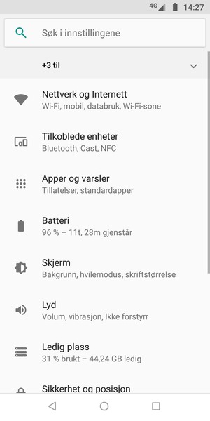 Velg Nettverk og Internett