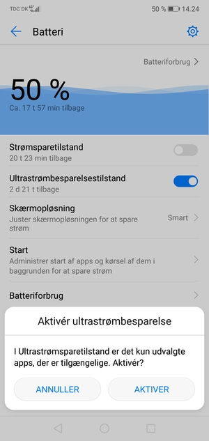 Vælg AKTIVER