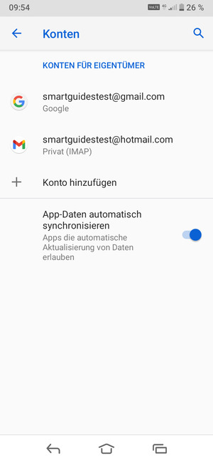 Wählen Sie Ihr Google Konto
