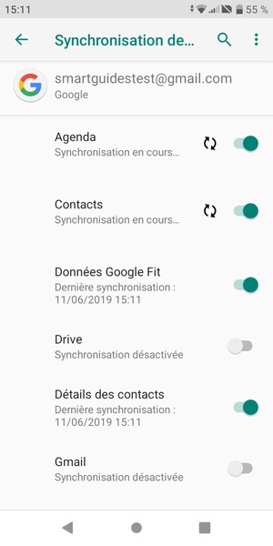 Vos informations seront synchronisées