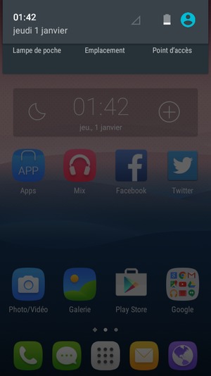 Déroulez à nouveau le menu du haut