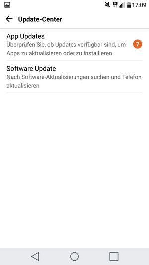 Wählen Sie Software Update