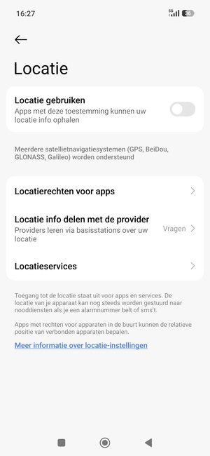 Schakel Locatie gebruiken uit