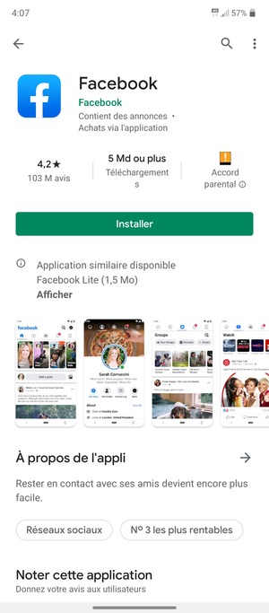 Sélectionnez Installer