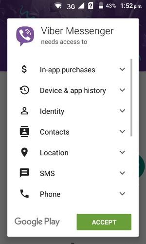 Select ACCEPT
