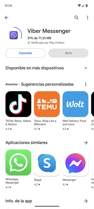 Espere a que el proceso de instalación finalice
