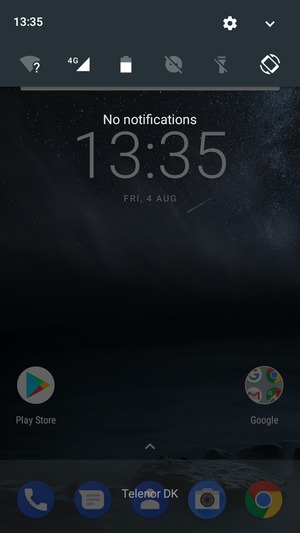 Slide down the top menu again