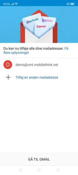 Vælg GÅ TIL GMAIL