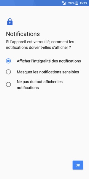 Sélectionnez votre option préférée et sélectionnez OK