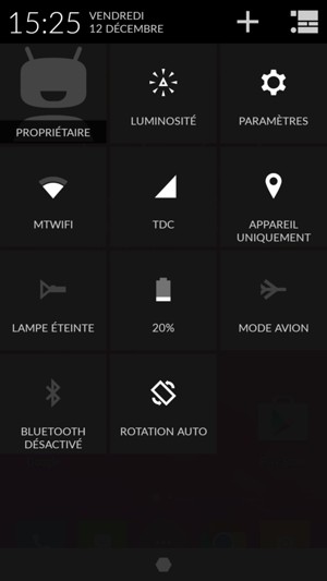 Sélectionnez LUMINOSITÉ