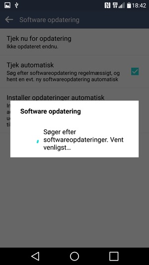 Afvent at søgningen er afsluttet